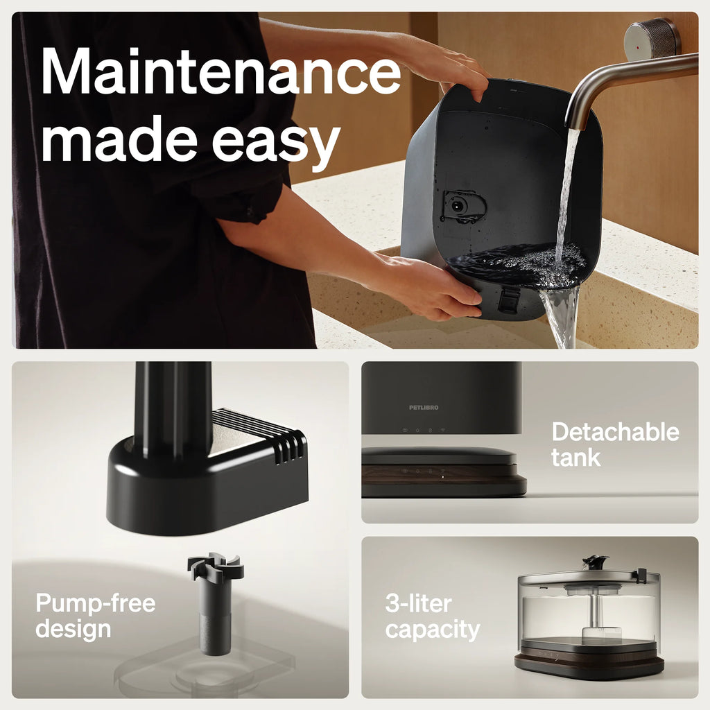 Upgrade Cat Water Fountain, Cordless Cat Fountain Battery Operated, App Monitoring 3L/101Oz Dockstream 2 Pet Water Fountain with Stainless Steel Tray, 5Ghz Wifi Dog Water Bowl Dispenser